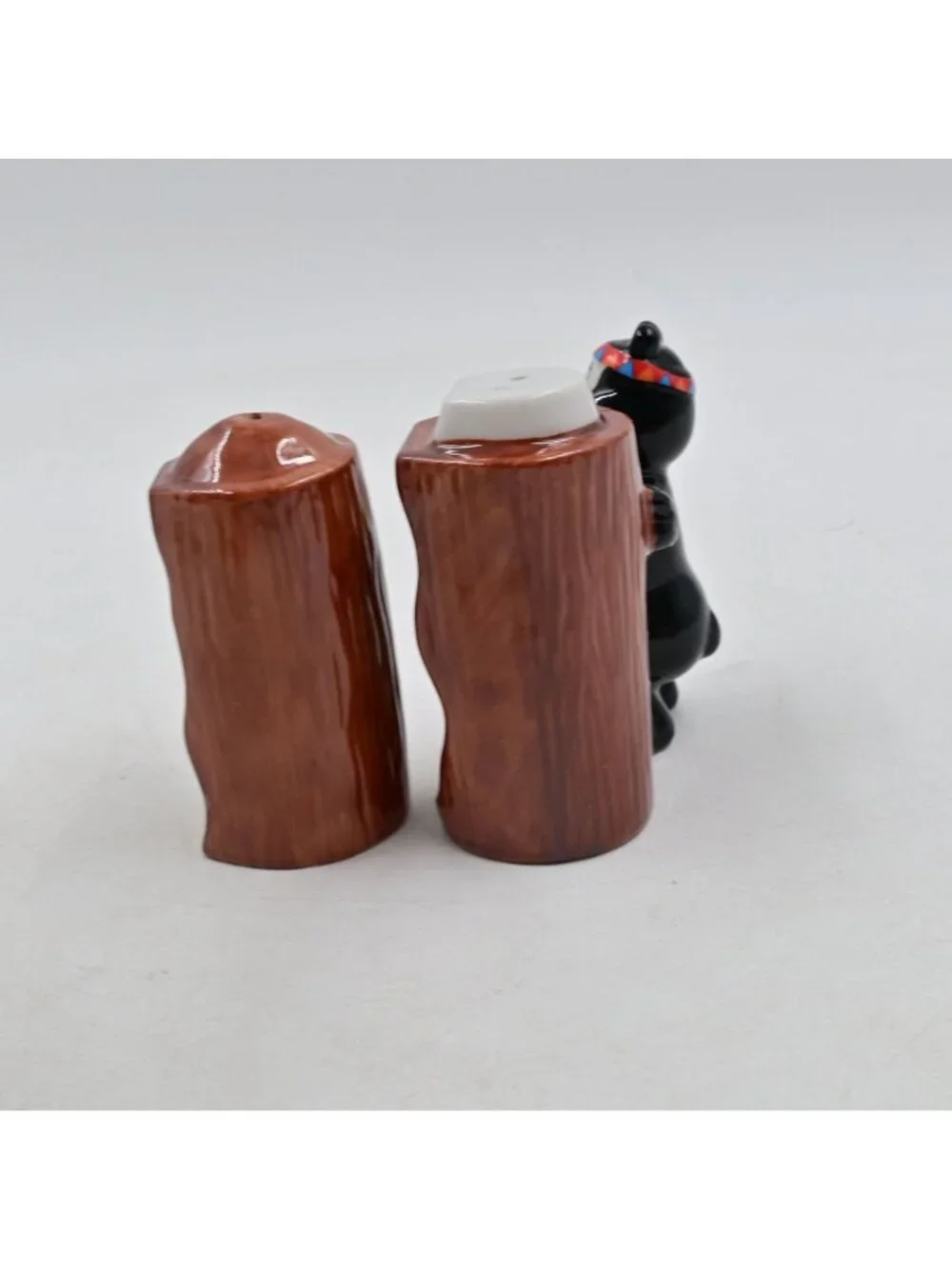 Hamm's Beer Indian Bear Totem Pole Salt & Pepper Shakers Vintage